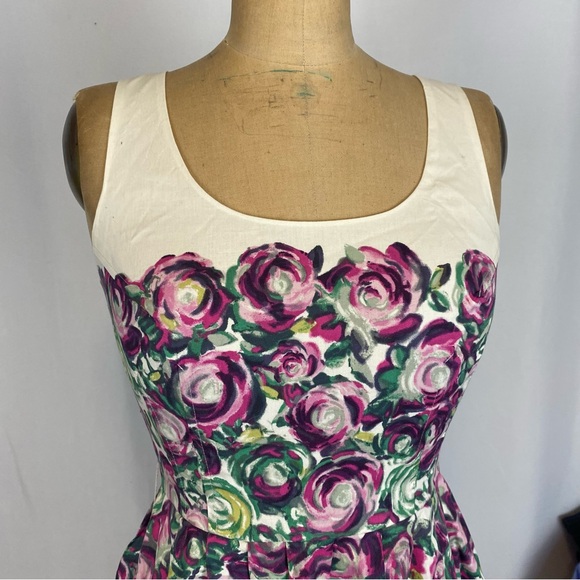 LC Lauren Conrad Garden Party Floral Fit and Flare Mini Dress Size 4 - Picture 3 of 10